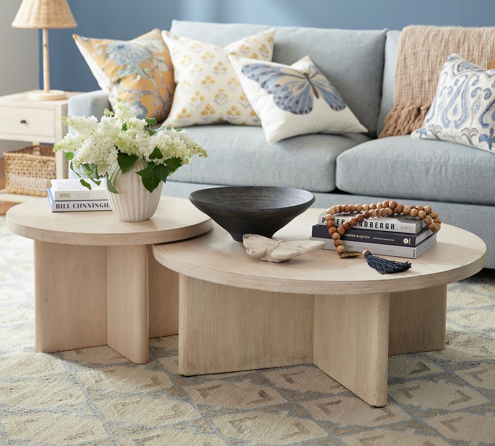 Cayman Round Nesting Coffee Tables | Pottery Barn (US)
