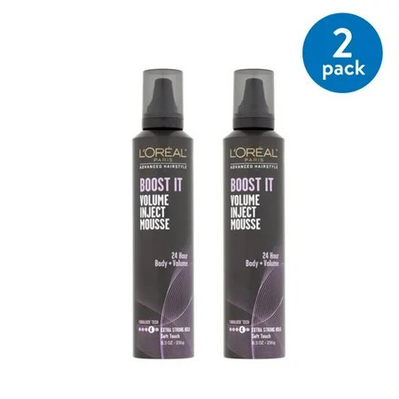 L'Oreal Paris Advanced Hairstyle BOOST IT Volume Inject Mousse, 8.3 Oz (Pack of 2) | Walmart (US)