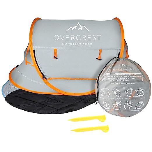 Overcrest Portable Beach Pop up Tent Babies, UPF 50+, Large Sun Shelter Infant Babies, Mosquito N... | Amazon (US)