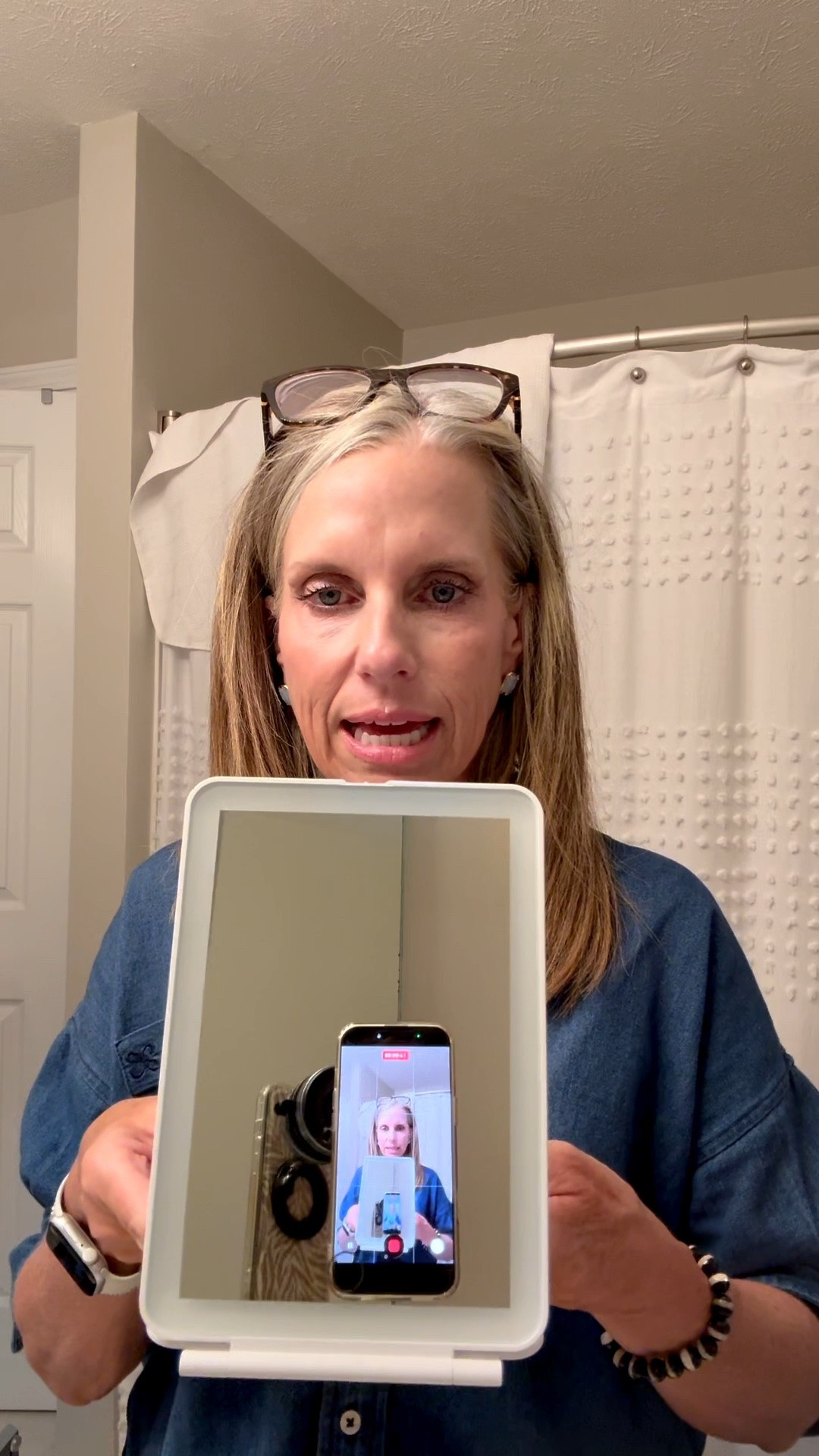 Travel makeup mirror is a must for small spaces, seeing the back of my hair, sitting at a table.

#LTKOver40 #LTKTravel #LTKmorningroutine