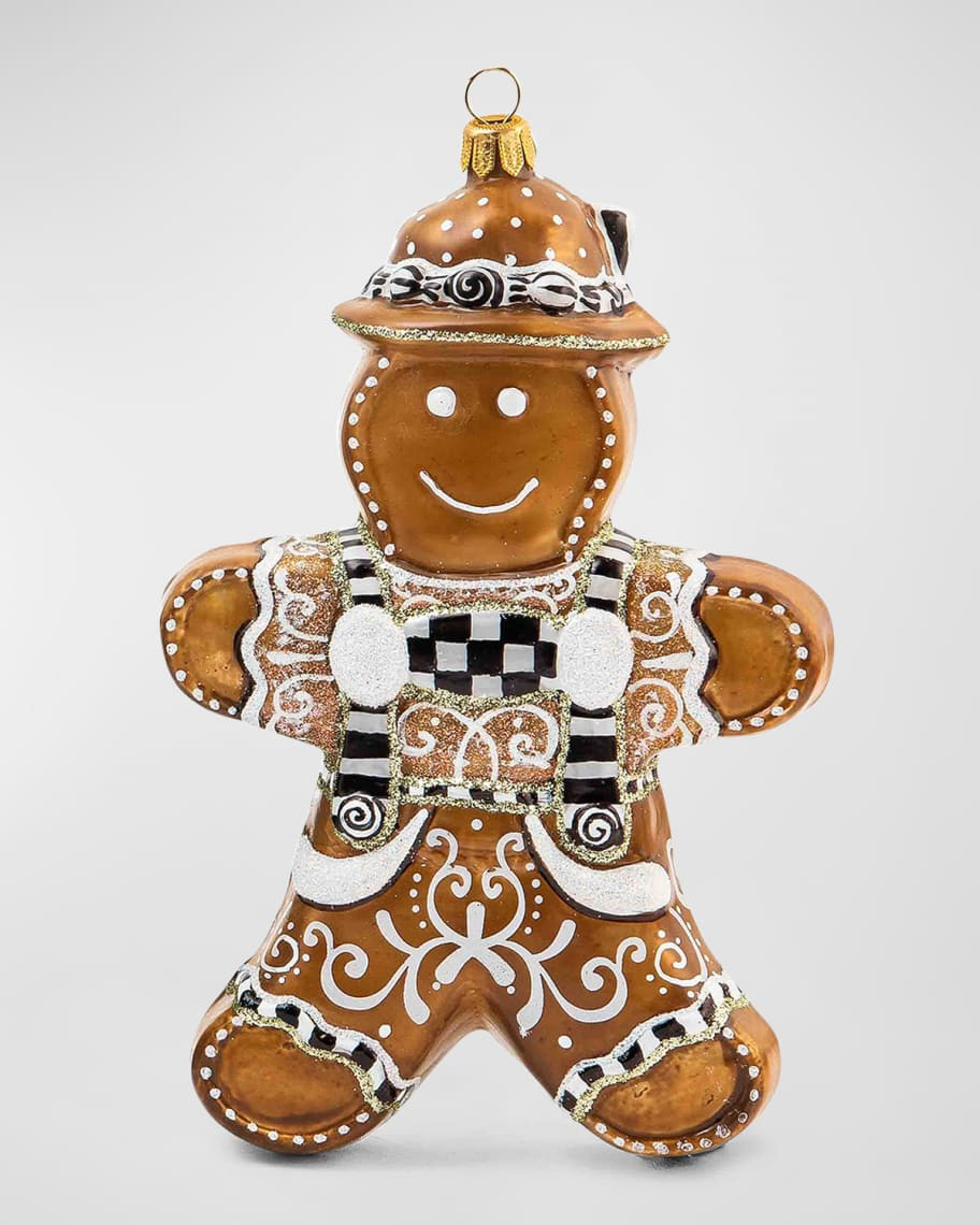 MacKenzie-Childs Farmhouse Gingerbread Boy Christmas Ornament | Neiman Marcus