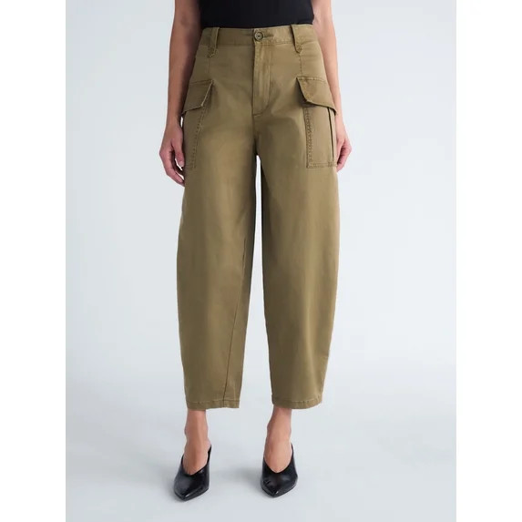 Scoop Women's and Women's Plus Tapered Cargo Trousers, 26'' Inseam, Sizes 0-26W | Walmart (US)