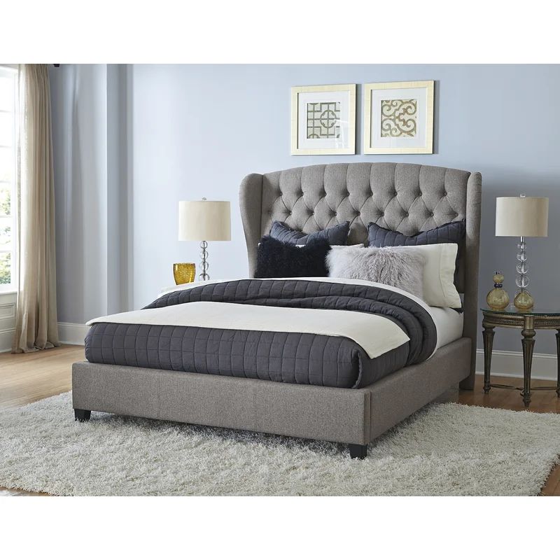 Edgar Tufted Upholstered Low Profile Standard Bed | Wayfair Professional