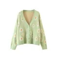 Sweet Button Down Sweater Cardigan Women Loose Knit Coat Autumn Spring Casual Lady Long Sleeve V ... | Walmart (US)