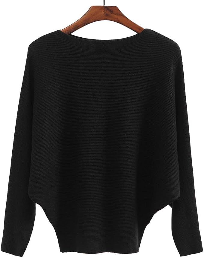 Ckikiou Women Sweaters Batwing Sleeve Casual Cashmere Jumpers Winter Pullovers | Amazon (US)