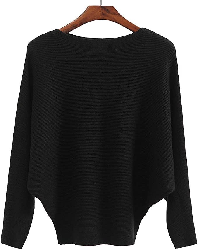 Ckikiou Women Sweaters Batwing Sleeve Casual Cashmere Jumpers Winter Pullovers | Amazon (US)