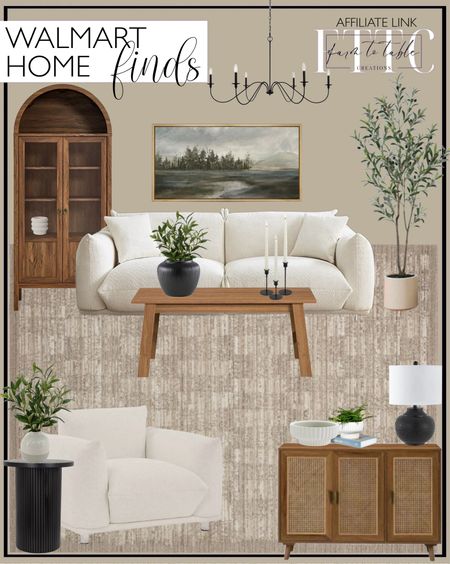 Walmart Home Finds. Follow @farmtotablecreations on Instagram for more inspiration.

Holaki Mid Century 85" Modern Couch for Living Room,Lambswool Fabric 3 Seater Sofa ,Solid Wood Frame and Stable Metal Legs Couch with 2 Pillows,Apartment Small Space, Beige. Holaki Oversize Accent Chair Cozy Armchair for Apartment Living Room Bedroom Corner Home Furniture, Single White. Mainstays Small Square Wood Side Table, Walnut Finish. Holaki Oversize Accent Chair Cozy Armchair for Apartment Living Room Bedroom Corner Home Furniture, Single White. Loloi II Darby Pebble / Sand Area Rug.  Modway Tessa Wood Tall Storage Display Cabinet with Rounded Arched Top in Walnut. Mainstays Wood Rectangle Coffee Table, Walnut Finish. 5FT Artificial Muti-Trunk Olive Tree Plants with 8.6 inches Large White Planter. 8 lb. DR.Planzen. . Boho Dining 43" Wood Rattan Storage Cabinet 3 Doors Credenzas Sideboard 2 Shelfs Buffet Home Living Room Bedroom Natural. Round Solid Wood End Table Black Pedestal Side Table.   Black Textured Stripe Round Stoneware Vase. SAFAVIEH Hemper 21.5 in. Ancient Inspirations Table Lamp. Rohan 48 inch chandelier in matte black. Better Homes & Gardens Pottery 8" Alexander Ceramic Planter. Better Homes & Gardens 14in Indoor Artificial Olive Plant in 2-Tone Color Ceramic Vase. Mainstays Decorative Metal Taper Candle Holders. Better Homes & Gardens Pottery 12" Fischer Round Ceramic Planter. 
Pottery 6" Chinooke Bubble Ceramic Planter, White. Extra Large Framed Canvas Print Wall Art. 

Walmart Home. Walmart Decor. Walmart Living Room. Walmart Flash Deals. 

#LTKFindsUnder50 #LTKHome #LTKSaleAlert