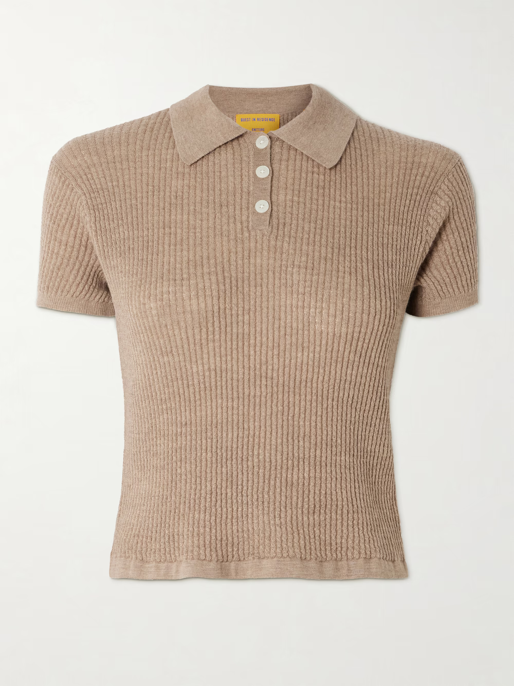 Ribbed cashmere polo sweater | NET-A-PORTER (US)