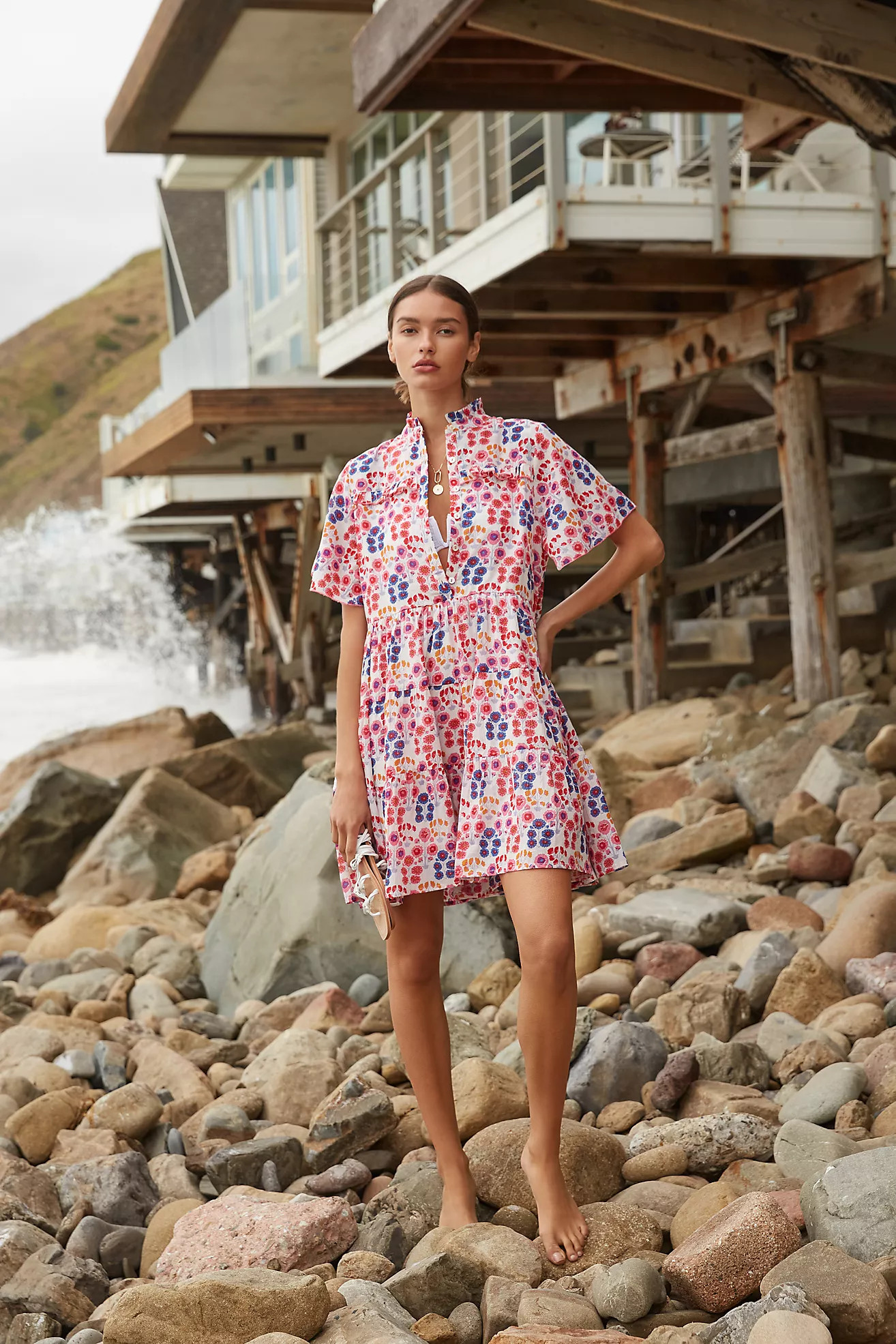 Ro's Garden Vibeka Ruffle Mini Dress | Anthropologie (US)