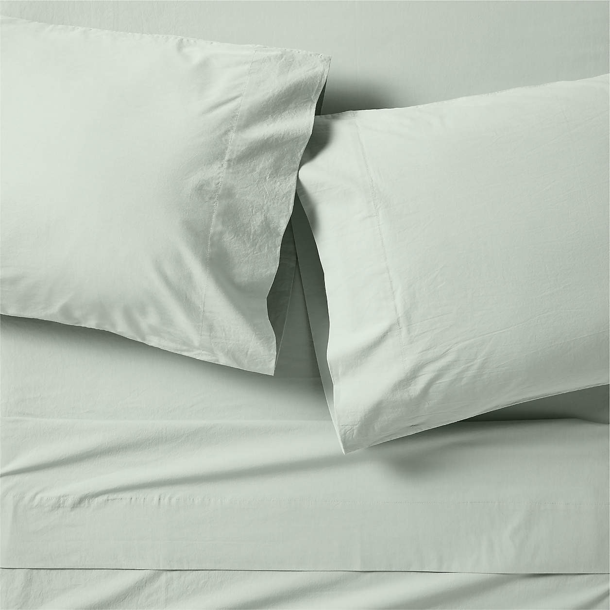 Cozy Cloud Muted Teal 100% Organic Cotton Kids Full Sheet Set + Reviews | Crate & Kids | Crate & Barrel