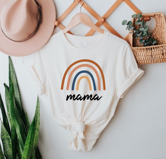 Retro Rainbow Mama Shirt Mom Tee Mothers Day Gift Mama | Etsy | Etsy (US)