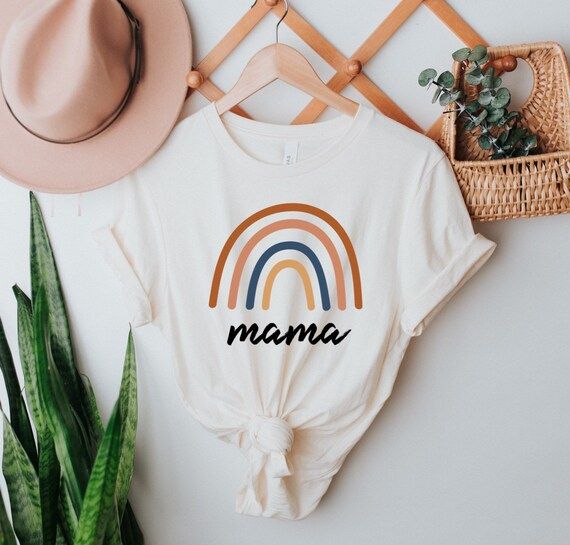 Retro Rainbow Mama Shirt Mom Tee Mothers Day Gift Mama | Etsy | Etsy (US)