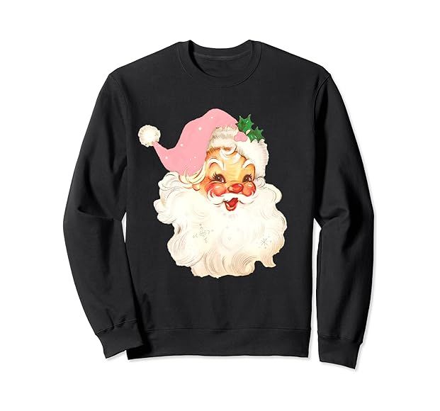 Vintage Retro Christmas Santa Claus Sweatshirt | Amazon (US)
