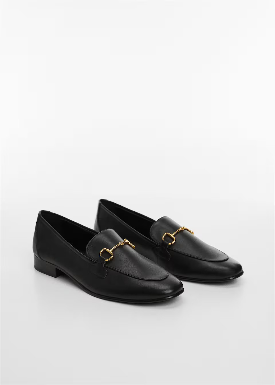 Leather moccasins with metallic detail -  Women | Mango USA | MANGO (US)