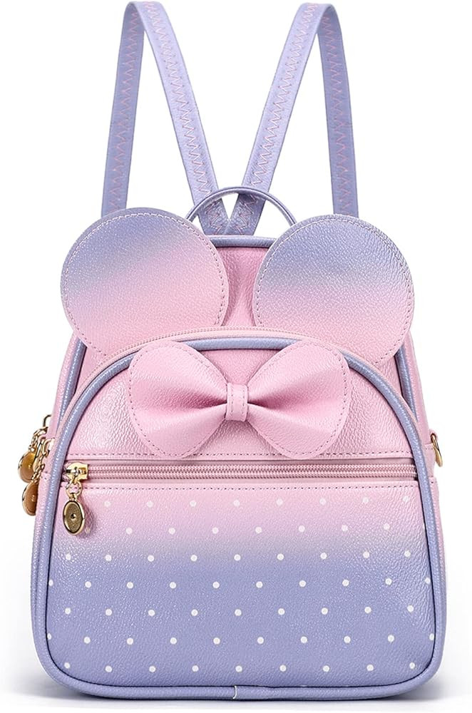 KL928 Girls Bowknot Polka Dot Cute Mini Backpack Small Daypacks Convertible Shoulder Bag Purse fo... | Amazon (US)