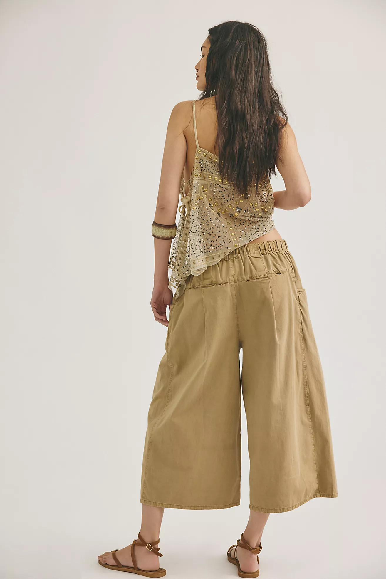 Telluride Wide-Leg Crop Pull-On Solid Pants | Free People (UK)