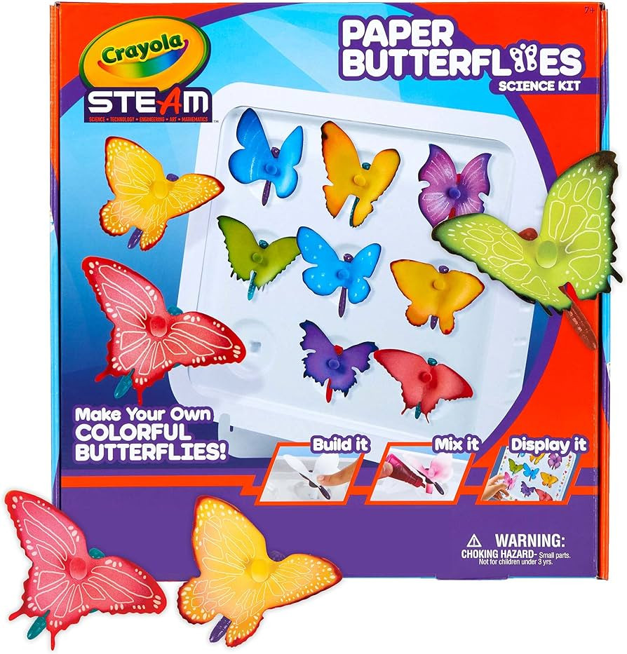 Crayola Paper Butterfly Science Kit, STEAM Toy, Gift for Kids, Ages 7, 8, 9, 10 | Amazon (US)