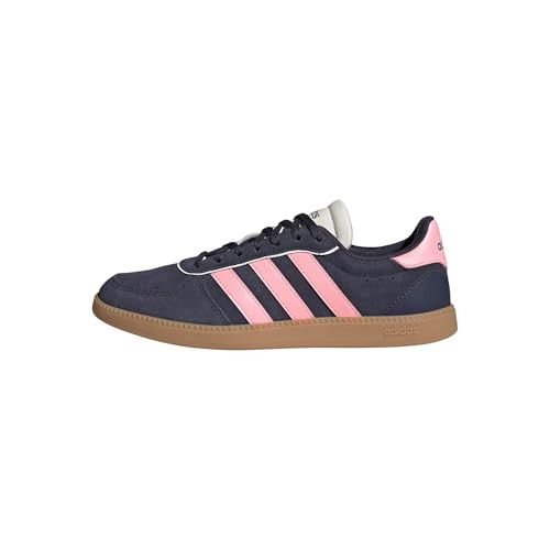 Adidas Women's Breaknet Sleek, Shadow Navy/Pink Spark/Off White, 8.5 | Amazon (US)
