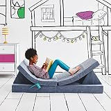 Yourigami Kids and Toddler Play Couch, Convertible Folding Sofa, Durable Foam Modular Design, Blu... | Amazon (US)