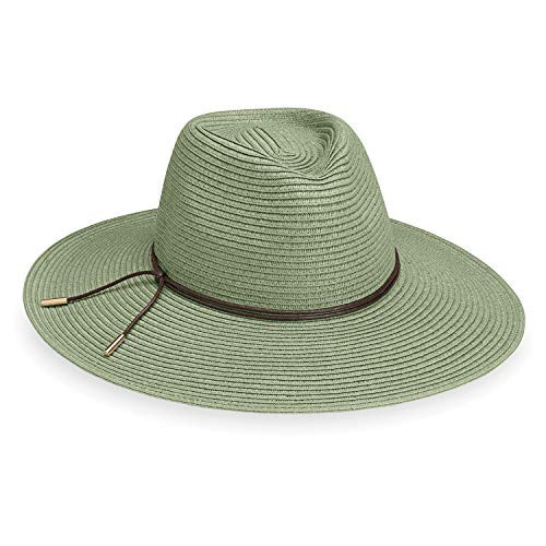 Wallaroo Women’s Montecito Fedora (Sage) –UPF 50+ Sun Protection, Wide Brim Sun Hat, Natural Fiber, Medium Size – Adjustable Fit, Beach UV Sun Hat, Casual Summer Style | Amazon (US)