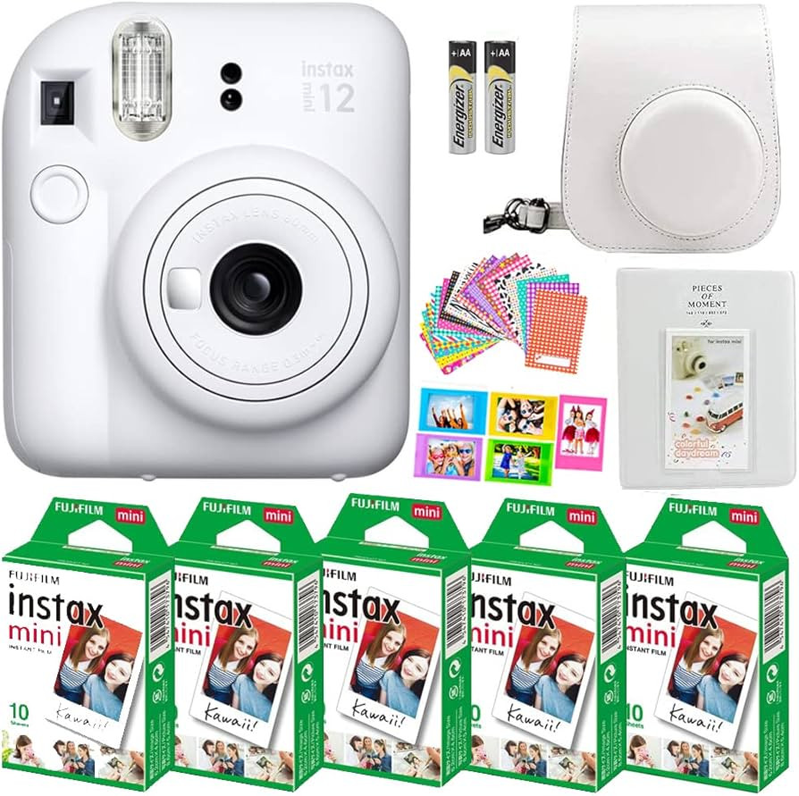 Fujifilm Instax Mini 12 Instant Camera with Fujifilm Instant Mini Film (50 Sheets) with Accessori... | Amazon (US)