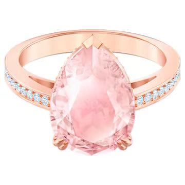 Vintage Cocktail Ring, Pink, Rose-gold tone plated | Swarovski (US)