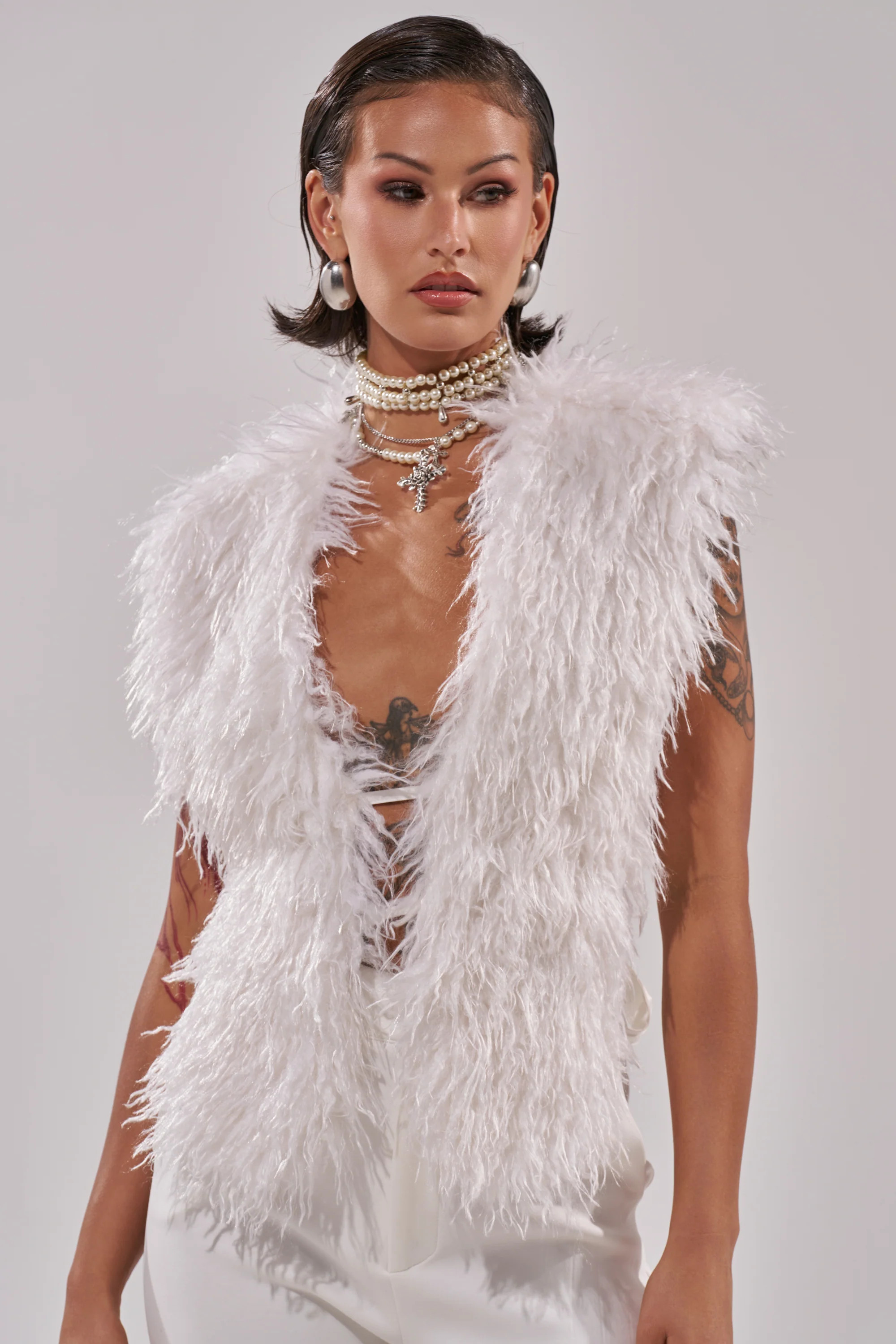 JAMEELA FAUX FUR TOP | AKIRA