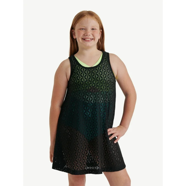 Justice Girls Swimsuit Cover-Up Racerback Dress, Sizes 4-18 | Walmart (US)