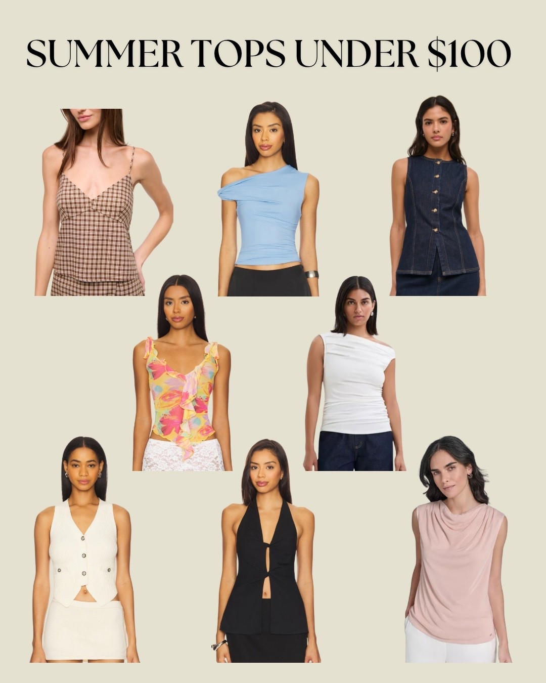 Vacation Outfit Summer Tops Concert Date Night Out

Frilled Asymmetric Top in Yellow Floral
Jaded London

x REVOLVE Summer Love Waistcoat in Antique Ivory
Free People

Fraise Top in Lake
NIA

Robyn Top in Black
SEVEN WONDERS

Marcella
Women's Cooper Sleeveless Top

Calvin Klein
Women's Sleeveless Mesh Drape-Neck Top

Denim Vest

Linen-Blend Babydoll Cami

#LTKSeasonal #LTKFindsUnder100 #LTKTravel