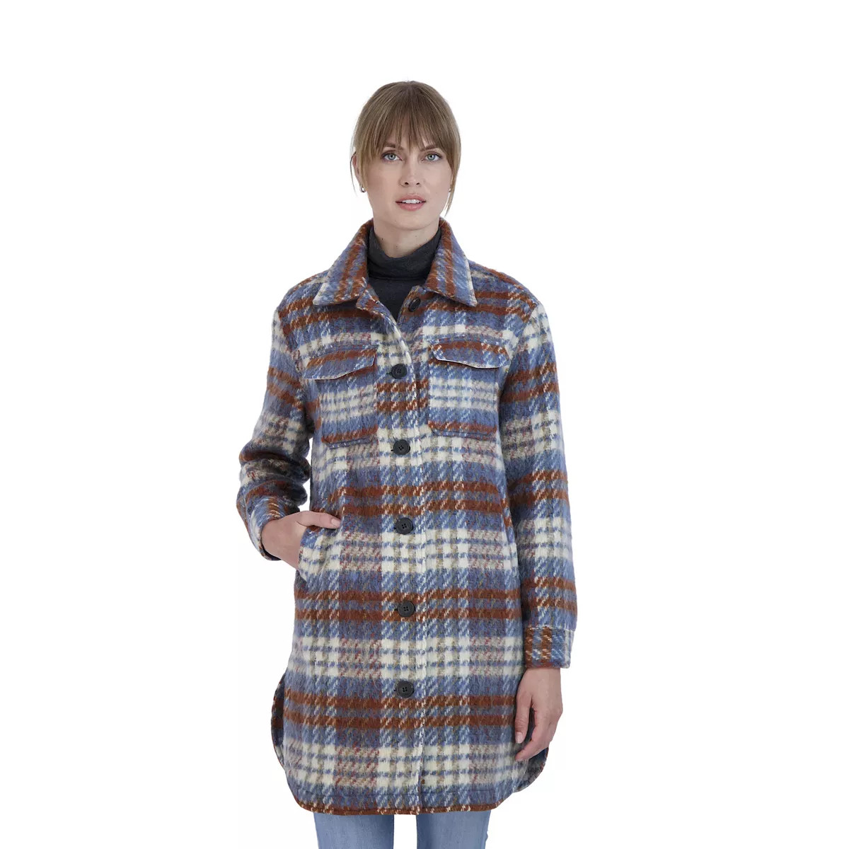 Women's Sebby Collection Plaid Shacket | Kohl's