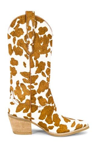 Jeffrey Campbell Dagget Boot in Tan & White Cow Print from Revolve.com | Revolve Clothing (Global)