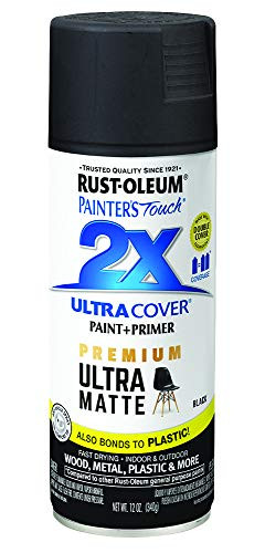 Rust-Oleum 331182 Painter's Touch 2X Ultra Cover Spray Paint, 12 oz, Ultra Matte Black | Amazon (US)