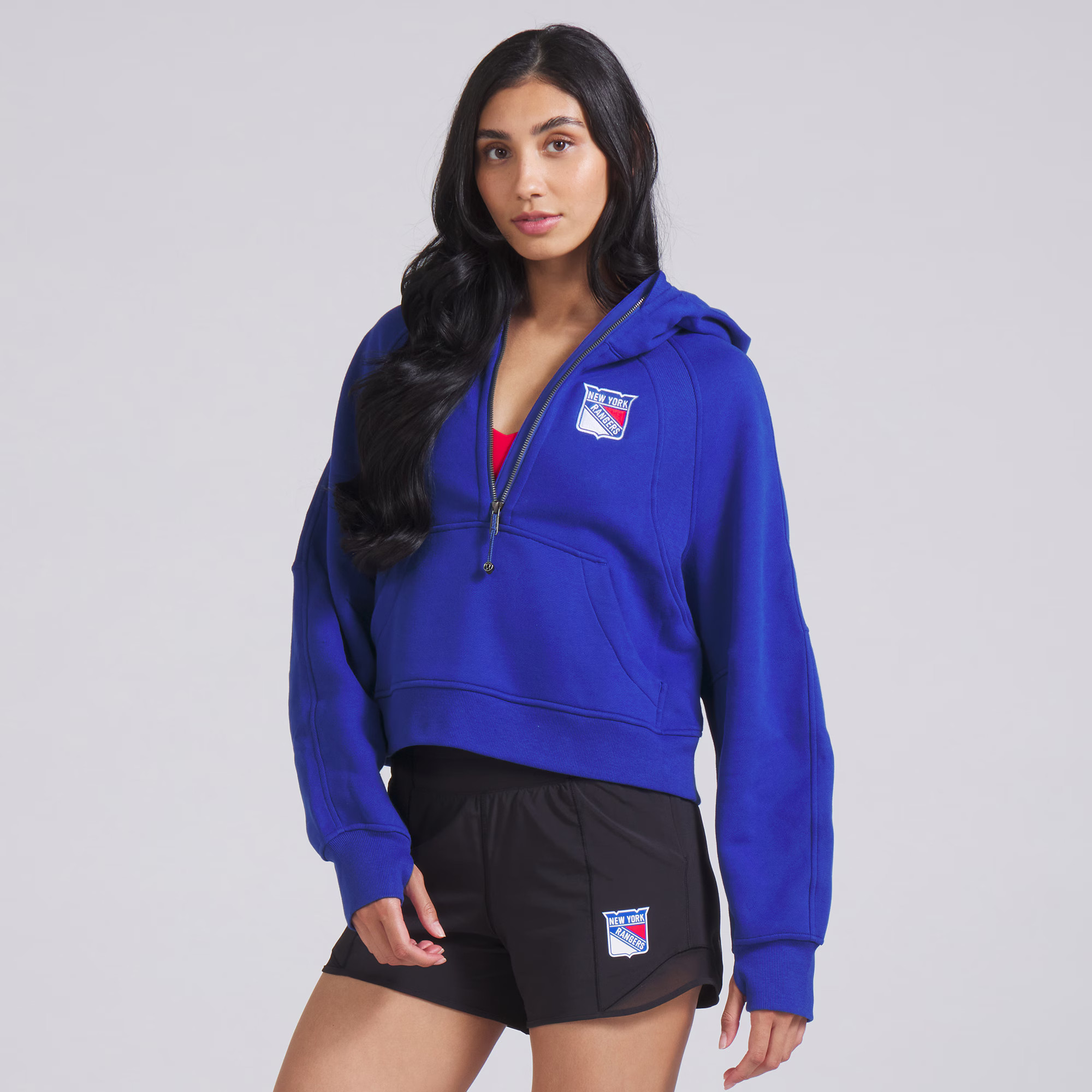 New York Rangers lululemon Women's Scuba Oversized Half-Zip Hoodie - College Cobalt | Fanatics