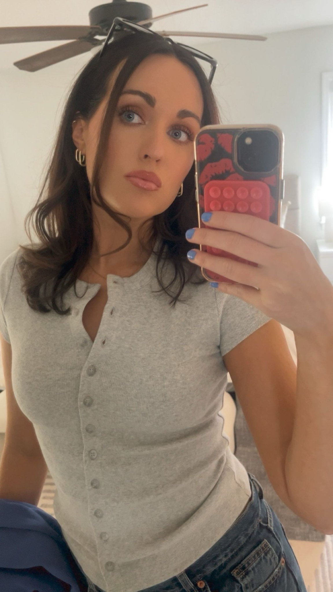 comfy casual outfit ft. my fav target top that’s on sale for $10. it’s sooo good and comes in multiple colors. i wish i would have gotten an xs so maybe size down! also wearing zara TRF high rise wide leg jeans - cant link but they’re the best. 

#LTKSaleAlert #LTKStyleTip #LTKFindsUnder50