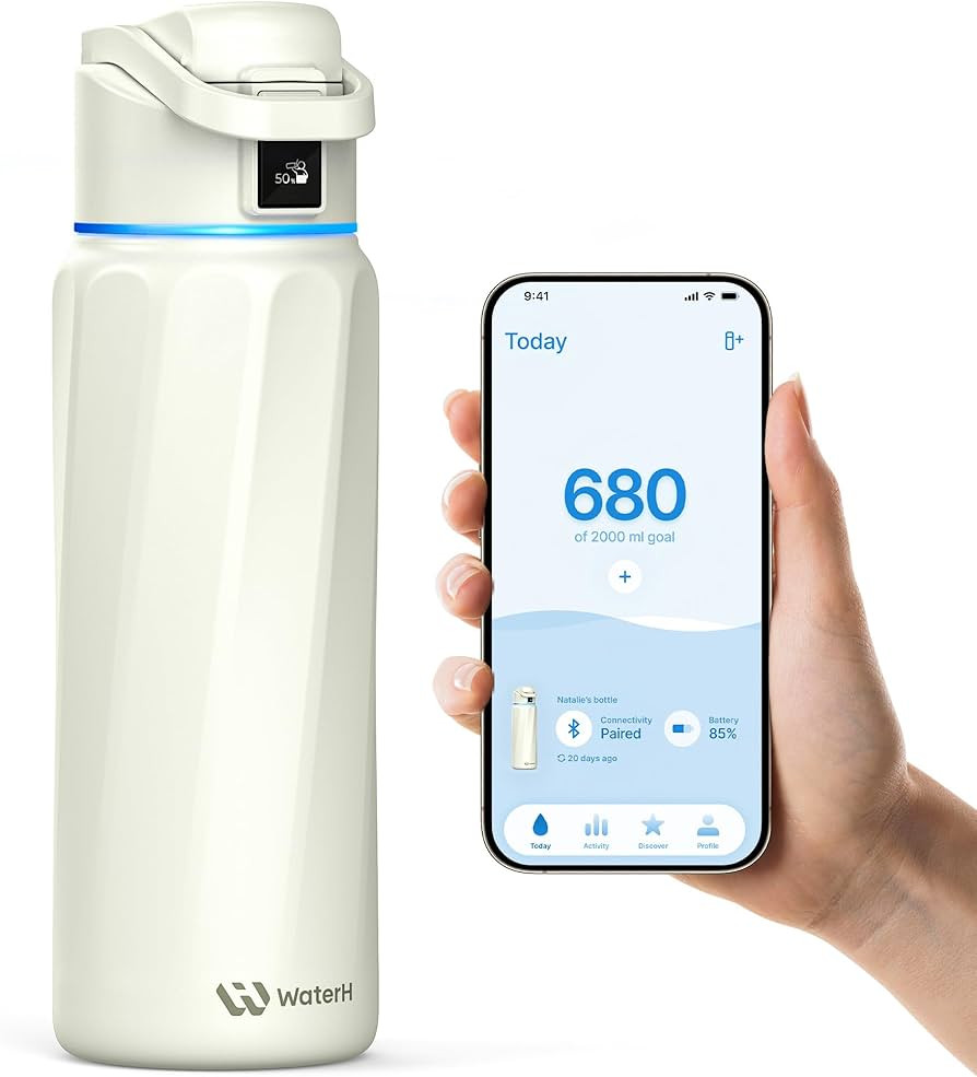 BOOST Smart Water Bottle with Reminder & Tracker, Double Wall Vacuum Insulated Bottles Stainless ... | Amazon (US)