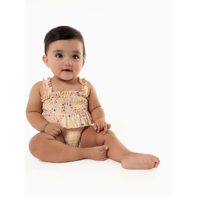 Modern Moments by Gerber Baby Girl Bubble Swimsuit, Sizes 0/3M - 12M | Walmart (US)