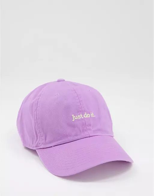 Nike H86 Just Do It washed adjustable cap in lilac | ASOS (Global)