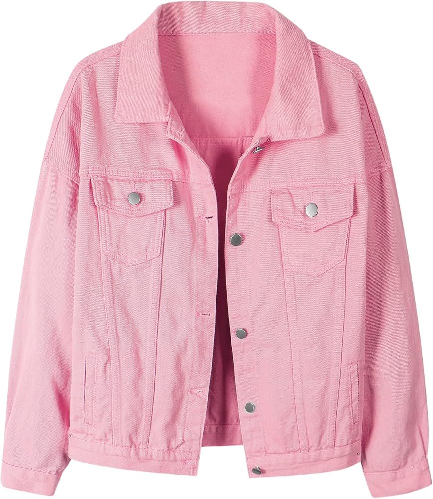SANGTREE Women's Button Down Denim Jacket | Amazon (US)