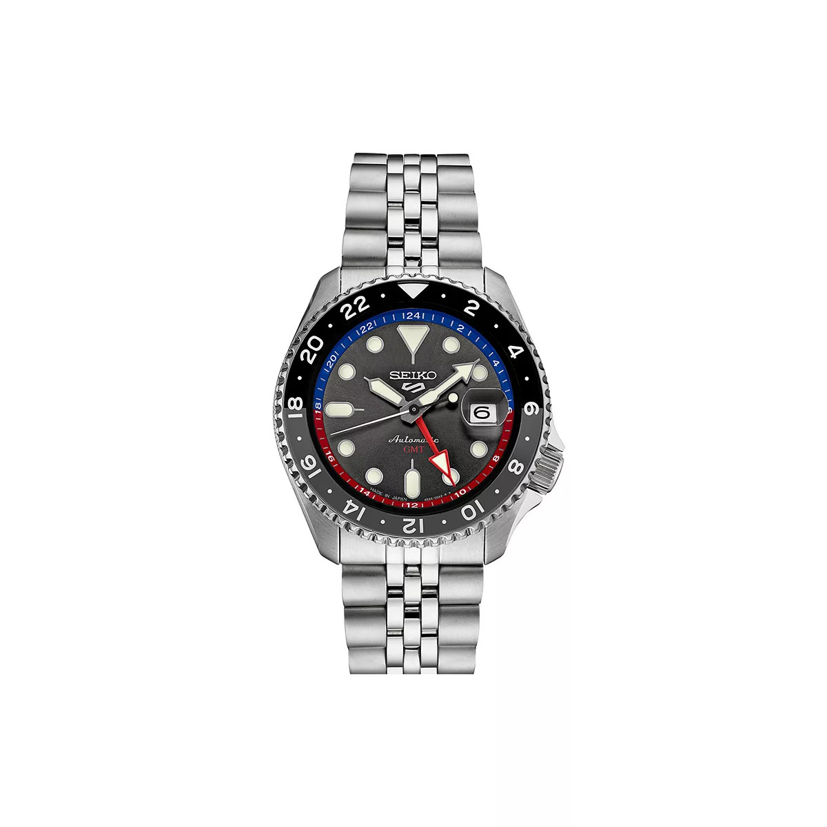 Seiko Men's 5 Sports Charcoal Dial Stainless Steel Automatic Watch | Kohl's