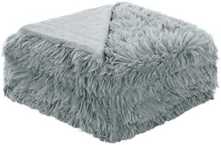 uxcell Solid Faux Fur Throw Blanket 50" x 60" - Decorative Fuzzy Long Shaggy Blankets Lightweight... | Amazon (US)