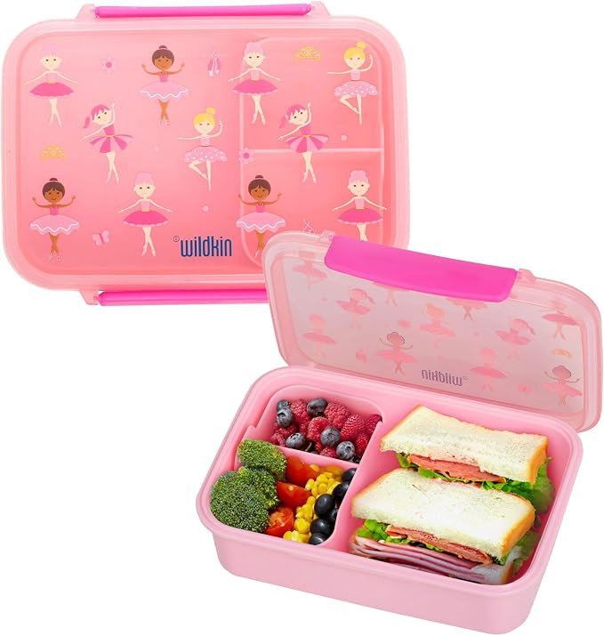 Wildkin Reusable Food Container for Kids – Airtight, Leak Resistant, Dishwasher Safe - Ballerin... | Amazon (US)