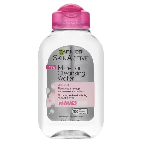Garnier SKINACTIVE Micellar Cleansing Water All-in-1 Makeup Remover & Cleanser - 3.4 fl oz | Target
