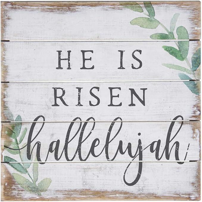 Simply Said, INC Perfect Pallet Petites 8" Wood Sign PET16448 - He is Risen, Hallelujah | Amazon (US)