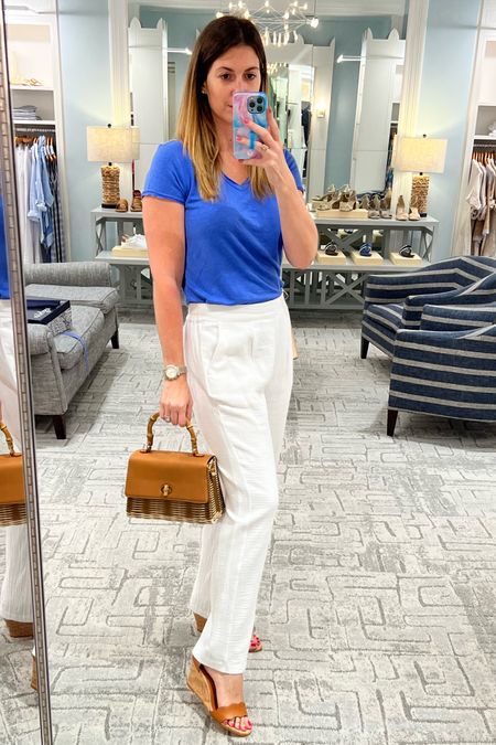 I know how tough shopping for white pants can be. Trust me! This relaxed fit in gauze cotton is a winner! Also comes in navy. This fabric doesn’t wrinkle easily so it’s a no brainer for travel. 🧳✈️

Runs TTS. I’m wearing a size medium in the pants and small in the tee. 

#LTKtravel #LTKstyletip #LTKSeasonal