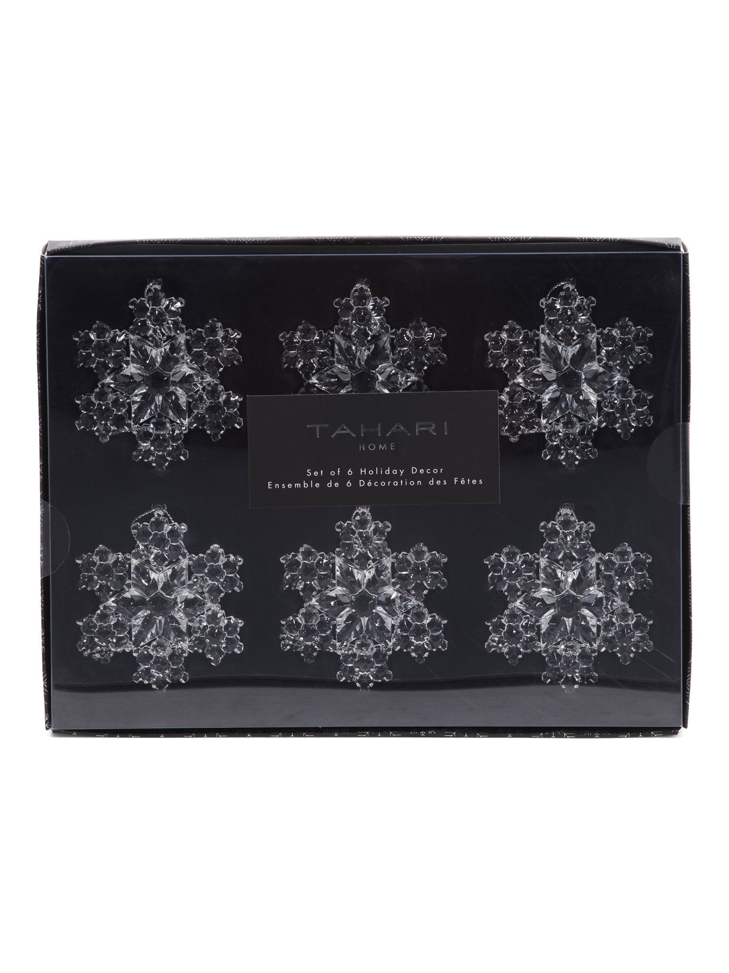 Set Of 6 Acrylic Snowflake Ornaments | TJ Maxx