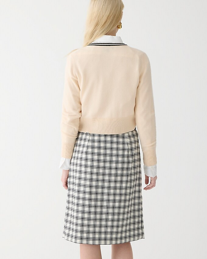 Cashmere sweater lady jacket with contrast trim | J. Crew US