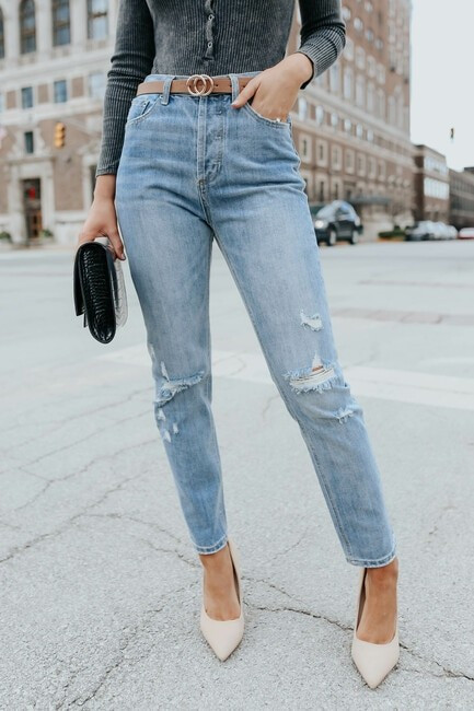 Brynn Distressed Light Wash Boyfriend Jeans - FINAL SALE | Magnolia Boutique