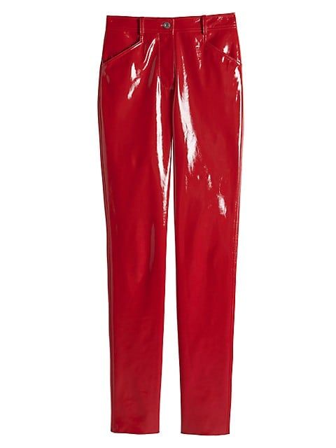 Faux Patent Skinny Pants | Saks Fifth Avenue