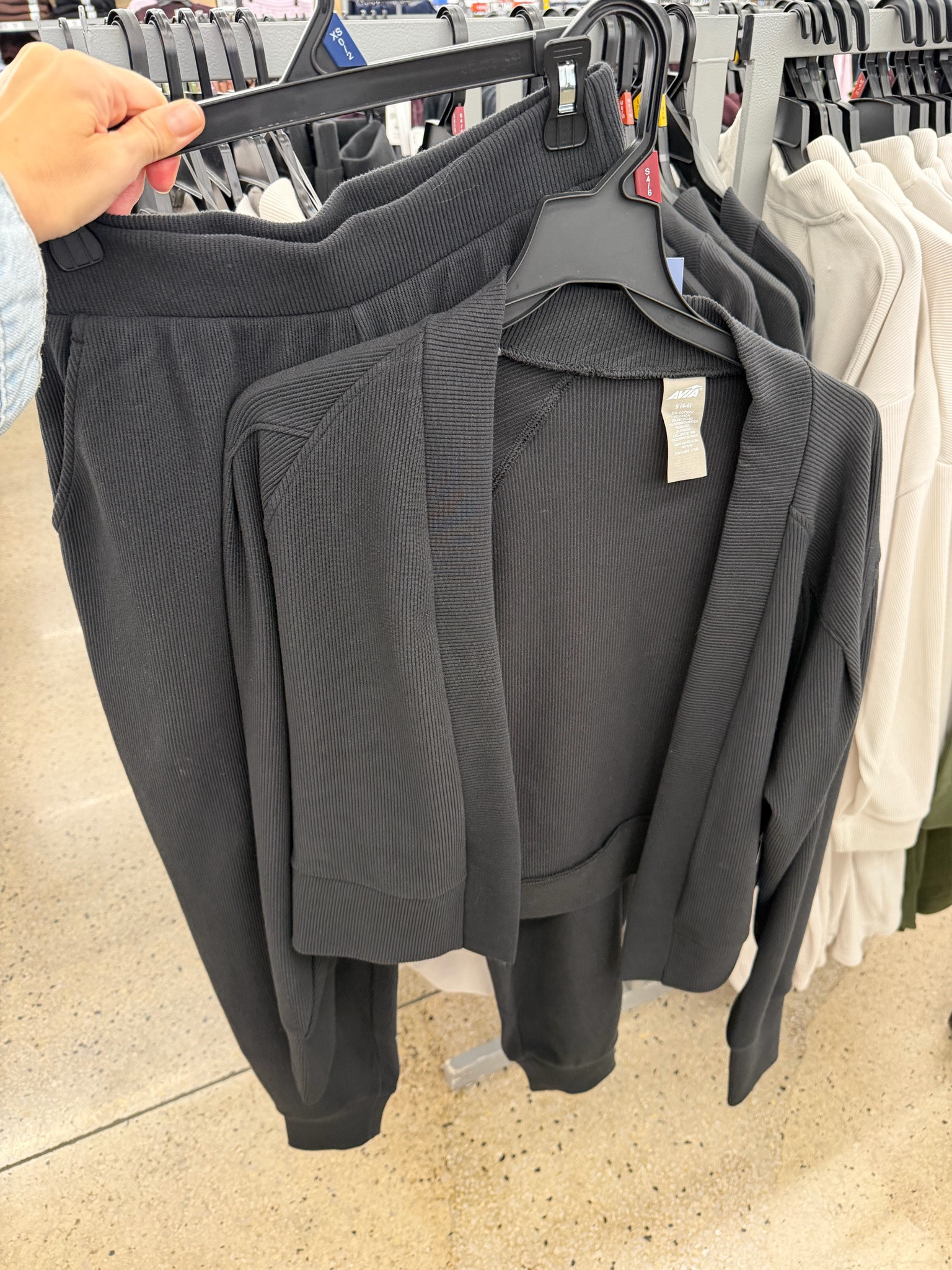 This Walmart ribbed cardigan and matching joggers are elevated athleisure! Several colors, fits tts. #walmartfashion