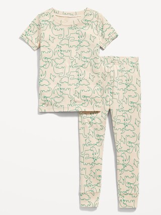 Unisex Printed Snug-Fit Pajama Set for Toddler | Old Navy (US)